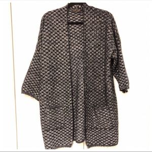 MaxSport Soft Check Warm Pocket Cardigan Oversized